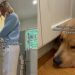 Golden Retriever Acts as Mom’s ‘Foot Warmer’ in the Kitchen